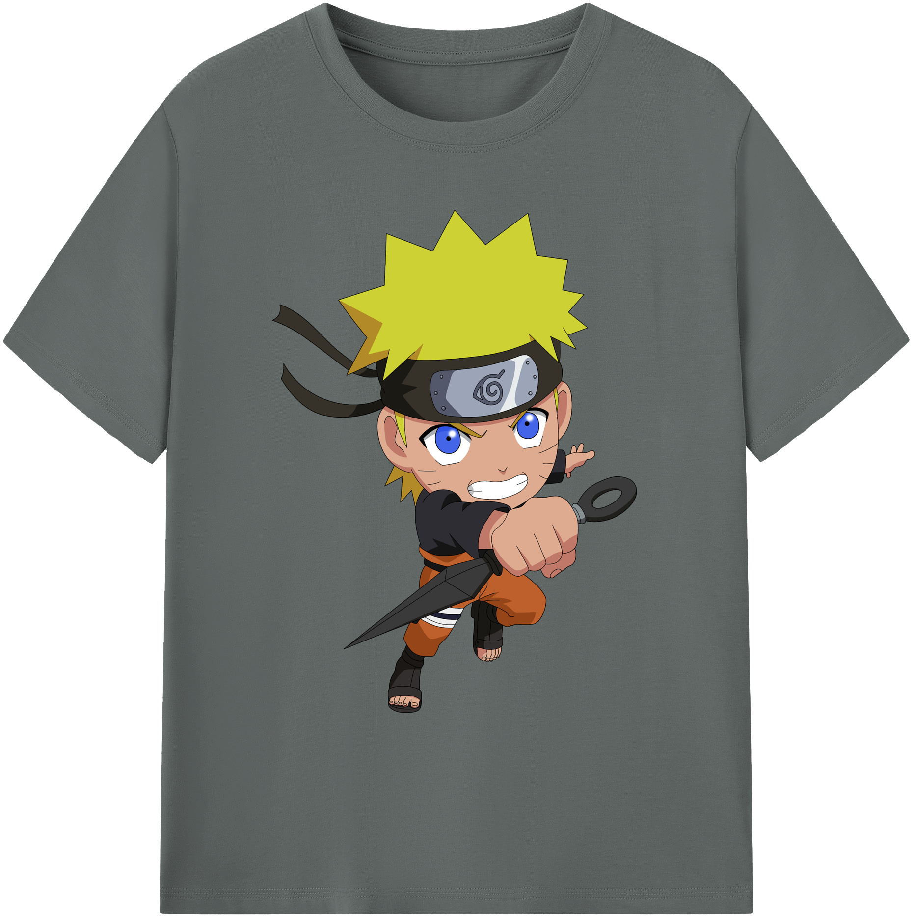 （画像用） NARUTO -ナルト- うずまき ナルト Uzumaki Naruto 綿100％ メンズ半袖Tシャツ｜肌触りやわらか＆通気性
